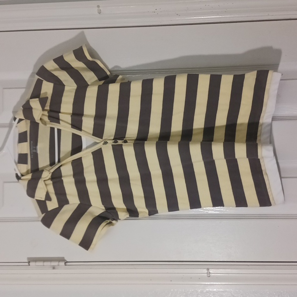 Liz Claiborne Top Striped With Shirt Underneath Blouse